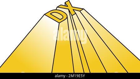 Bilder von Geschäftserfolg und -Wachstum durch DX, einfache isometrische Illustrationen Stock Vektor