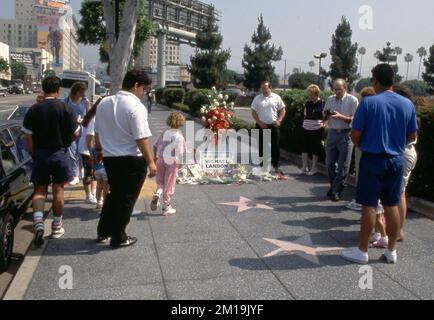 Michael Landon wurde am Tag seines Todes am 1. Juli 1991 auf dem Hollywood Walk of Fame geehrt. Kredit: Ralph Dominguez/MediaPunch Stockfoto