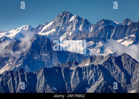 Blick auf das Sustenhorn vom Mt. Titlis-Gebirge in den schweizer alpen, Schweiz Stockfoto