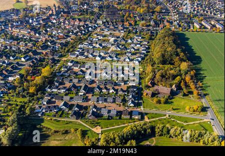 Luftaufnahme, Neubau Wohnpark Schulze-Everding Everdings Hof im Bezirk Bockum-Hövel in Hamm, Ruhrgebiet, Nordrhein-Westfalen, Stockfoto