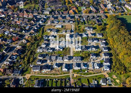 Luftaufnahme, Neubau Wohnpark Schulze-Everding Everdings Hof im Bezirk Bockum-Hövel in Hamm, Ruhrgebiet, Nordrhein-Westfalen, Stockfoto