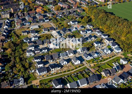 Luftaufnahme, Neubau Wohnpark Schulze-Everding Everdings Hof im Bezirk Bockum-Hövel in Hamm, Ruhrgebiet, Nordrhein-Westfalen, Stockfoto