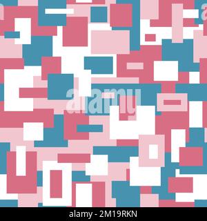 Abstraktes farbiges nahtloses Rechteckvektormuster Stock Vektor