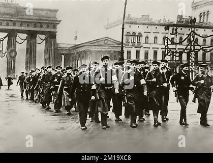 Berliner Arbeiter in der Novemberrevolution 1918-1919. Stockfoto