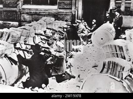 Berliner Arbeiter in der Novemberrevolution 1918-1919. Stockfoto