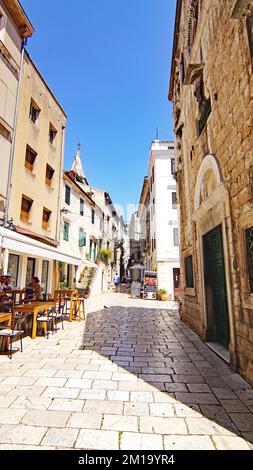 Blick auf Gärten, Straßen und Gassen von Zadar, Dalmatien in Kroatien, Europa Stockfoto