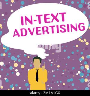 Inspiration mit Schild in Textwerbung. Werbung im Internet für den Geschäftsansatz, die Wörter enthält Stockfoto