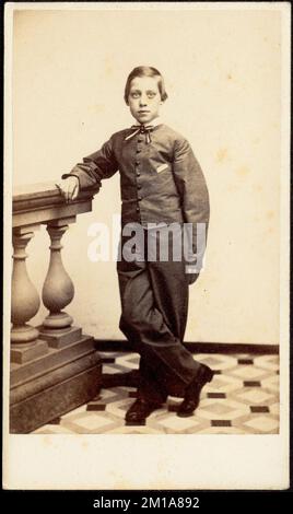 Unidentifizierter Junge, Carte de Visite Collection Stockfoto