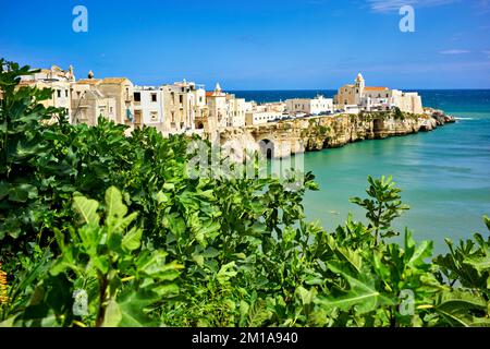 Vieste Gargano. Apulien Apulien Italien. Kapstadt San Francesco und Kirche San Francesco Stockfoto