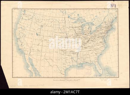 [Vereinigte Staaten], Vereinigte Staaten, Karten Norman B. Leventhal Map Center Collection Stockfoto