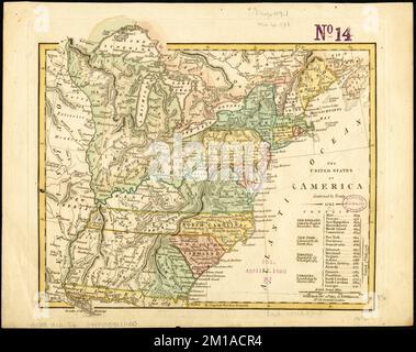 Die Vereinigten Staaten von Amerika bestätigt durch Vertrag 1783 , Vereinigte Staaten, Maps Norman B. Leventhal Map Center Collection Stockfoto