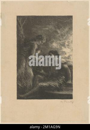 Die Walküre. Akte 1re. Sieglinde et Siegmund, Composers, Wagner, Richard, 1813-1883. Henri Fantin-Latour (1836-1904). Lithografien und andere Abdrücke Stockfoto