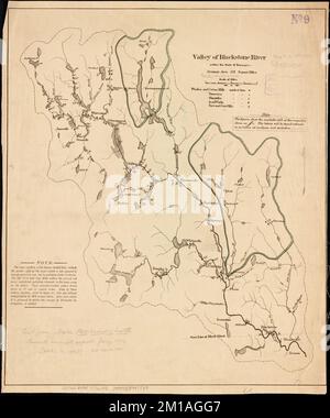 Valley of Blackstone River innerhalb des State of Mass, Blackstone River Mass. Und R.I., Maps, Blackstone River Valley Mass. Und R.I., Maps Norman B. Leventhal Map Center Collection Stockfoto