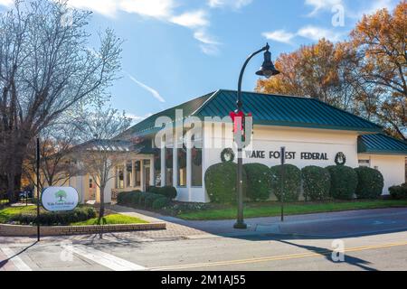 1 DEZ. 2022-WAKE FOREST, NC, USA: Wake Forest Federal Bank. Stockfoto