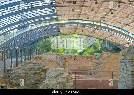 Römische Badruine, Ernst-Eisenlohr-Straße, Badenweiler, Baden-Württemberg, Deutschland Stockfoto