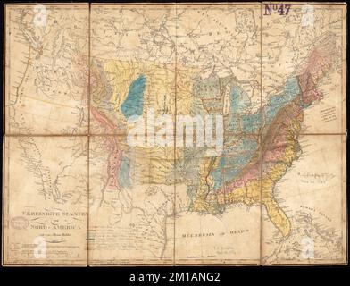 Vereinigte Staaten von Nord-America , Vereinigte Staaten, Karten Norman B. Leventhal Map Center Collection Stockfoto