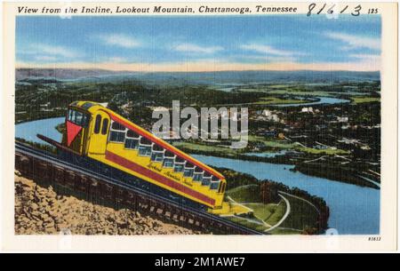Blick von der Steigung, Lookout Mountain, Chattanooga, Tennessee , Tichnor Brothers Collection, Postkarten der Vereinigten Staaten Stockfoto