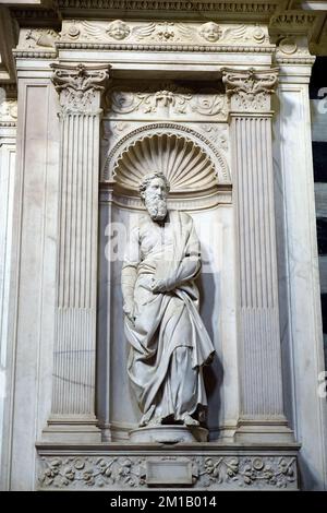 St. Paul by Michelangelo, Metropolitan Cathedral of Saint Mary of the Assumption, Cattedrale Metropolitana di Santa Maria Assunta, Siena, Toskana Stockfoto