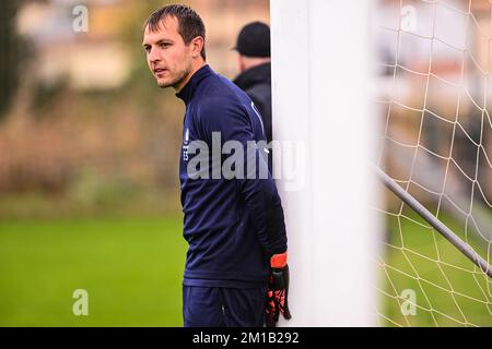 Gents Torwart Davy Roef wurde während eines Trainings im Wintertrainingslager der belgischen Fußballmannschaft KAA Gent in Oliva, Spanien, am Sonntag, den 11. Dezember 2022 fotografiert. BELGA FOTO LUC CLAESSEN Stockfoto