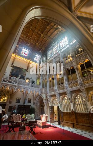 Geräumige Halle des Castle de Haar, Niederlande Stockfoto