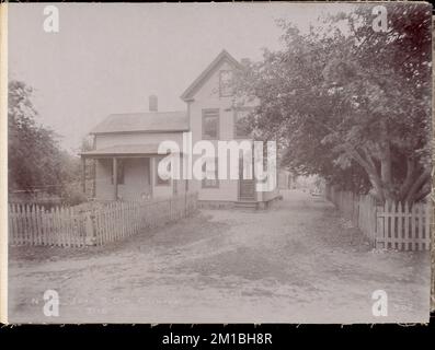 Wachusett Reservoir, John S. Otts Haus, nahe Sandy Pond, aus dem Westen, Clinton, Mass., 15. Juli 1896, Wasserwerke, Wasserspeicher, Wasserverteilungsstrukturen, Immobilien Stockfoto