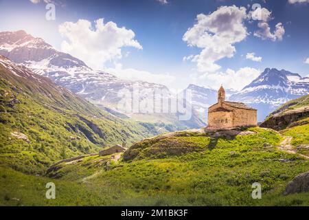 Kapelle Sainte Marguerite in L Ecot, Weiler Bonneval sur Arc, Französische alpen Stockfoto