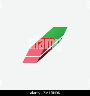 Radiergummi-Symbol. Bürokonzept. Cartoon - Vektor. Vektordarstellung Stock Vektor
