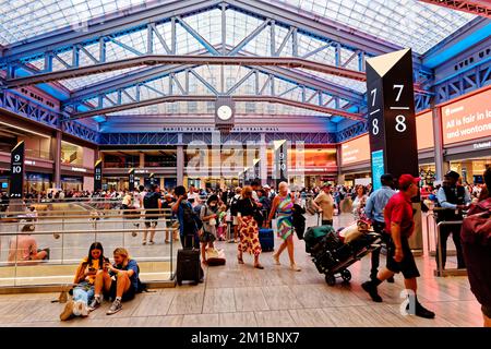 Moynihan Train Hall in Pennsylvania Station Stockfoto