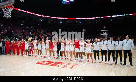 Columbus, Ohio, USA. 11.. Dezember 2022. Ohio State Buckeyes feiert in Columbus, Ohio, ihren Sieg gegen die Michigan State Spartans. Kredit: csm/Alamy Live News Stockfoto