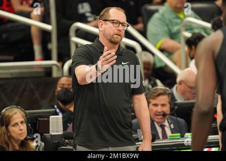 Orlando, Florida, USA, 11. Dezember 2022, Toronto Raptors Head Coach Nick Nurse im Amway Center. (Foto: Marty Jean-Louis/Alamy Live News Stockfoto