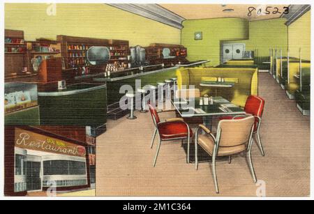 Wide Awake Restaurant, Restaurants, Tichnor Brothers Collection, Postkarten der Vereinigten Staaten Stockfoto