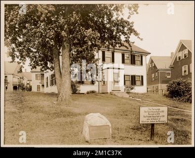 The Wigglesworth House, 145 Main Street, Malden, Mass. , Häuser, historische Gebäude, historische Marker, Wigglesworth, Michael, 1631-1705, Judson, Adoniram, 1788-1850. Leon Abdalian Kollektion Stockfoto