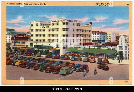 Albion Hotel, Asbury Park, N. J. , Hotels, Tichnor Brothers Collection, Postkarten der Vereinigten Staaten Stockfoto