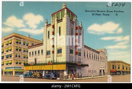 Wunderschönes modernes Kress Building, El Paso, Texas, 91 , kommerzielle Einrichtungen, Tichnor Brothers Collection, Postkarten der Vereinigten Staaten Stockfoto