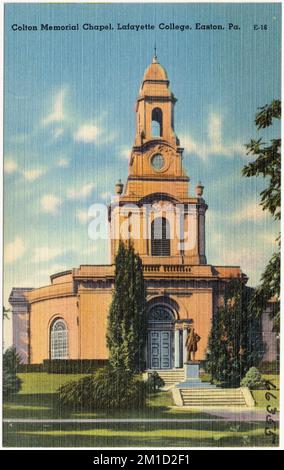 Colton Memorial Chapel, Lafayette College, Easton, Pa , Universitäten und Hochschulen, Tichnor Brothers Collection, Postkarten der Vereinigten Staaten Stockfoto