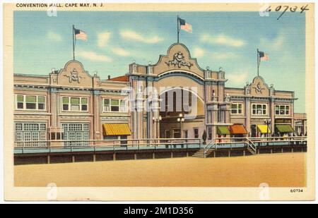 Kongresshalle, Cape May, N. J., Commercial Facilities, Tichnor Brothers Collection, Postkarten der Vereinigten Staaten Stockfoto