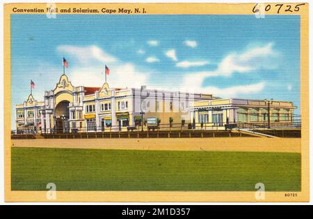 Kongresshalle und Solarium, Cape May, N. J. , Commercial Facilities, Tichnor Brothers Collection, Postkarten der Vereinigten Staaten Stockfoto