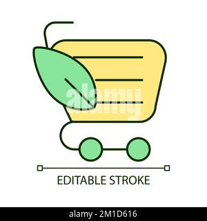 RGB-Farbsymbol für umweltbewussten Verbrauch Stock Vektor