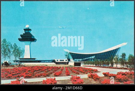 Dulles International Airport, Washington, D.C. , Flughäfen, Tichnor Brothers Collection, Postkarten der Vereinigten Staaten Stockfoto