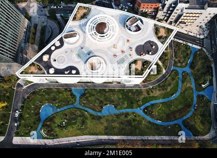 SHANGHAI, CHINA - 12. DEZEMBER 2022 - A view of Dragonfly Park, the 'parking lot of the Future', in Hangzhou City, Zhejiang Province, China, Dez. 12, 2 Stockfoto