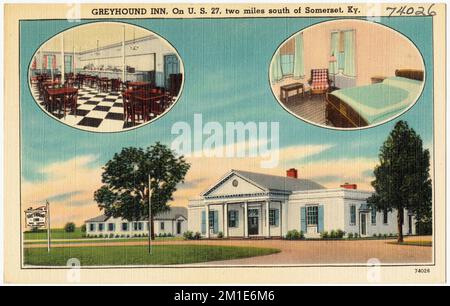 Greyhound Inn, auf der U. S. 27, 3 Meilen südlich von Somerset, Ky. , Motels, Tichnor Brothers Collection, Postkarten der Vereinigten Staaten Stockfoto