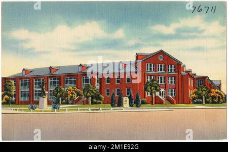Hauptquartier- und Dienstbataillon, Marine Corps Recruit Depot, Parris Island, S.C., Militäreinrichtungen, Tichnor Brothers Collection, Postkarten der Vereinigten Staaten Stockfoto