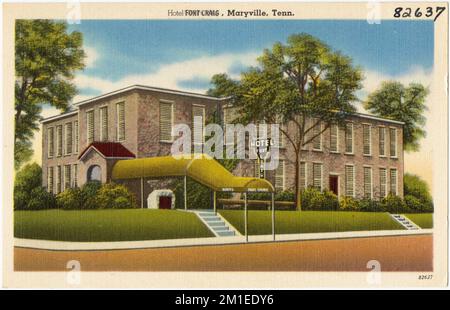 Hotel Fort Craig, Maryville, Tennessee , Hotels, Tichnor Brothers Collection, Postkarten der Vereinigten Staaten Stockfoto