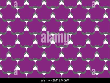 Eine Illustration nahtloser lilafarbener Sternmuster für Hintergrund oder Hintergrund Stock Vektor