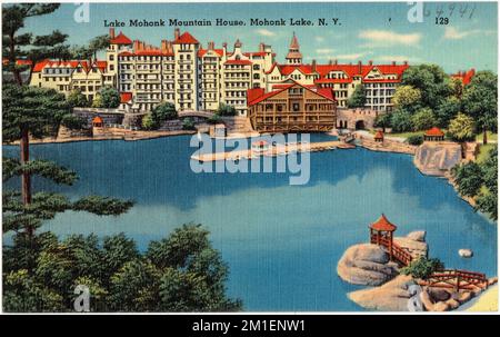 Lake Mohonk Mountain House, Mohonk Lake, N. Y. , Hotels, Tichnor Brothers Collection, Postkarten der Vereinigten Staaten Stockfoto