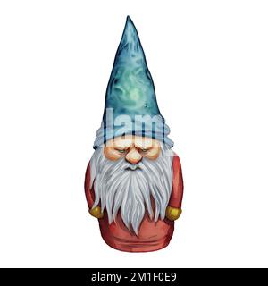 Angry Gnome/Zwarf Fantasy Creature Digital Art Von Winters860 Isolated, Background Stockfoto