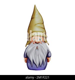 Peinliche Gnome/Zwerg-Fantasy Creature Digital Art Von Winters860 Isolated, Background Stockfoto