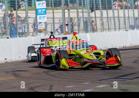 DEVLIN Defrancesco (R) (29) aus Toronto, Kanada praktiziert den Firestone Grand Prix von St. Petersburg in den Straßen von St. Petersburg Petersburg in St. Petersburg, Florida, USA. Stockfoto