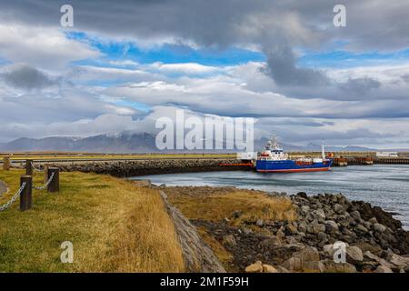 In der Hafenstadt Reykjavik, Island Stockfoto