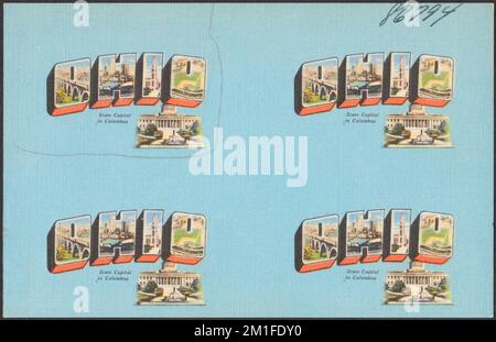 Ohio, Capitols, Tichnor Brothers Collection, Postkarten der Vereinigten Staaten Stockfoto